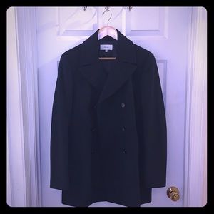 REISS Giovanni Wool Blend Peacot Navy XS